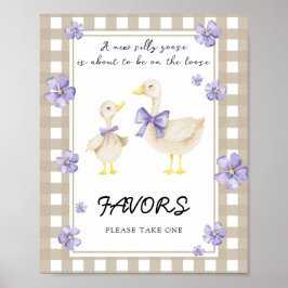 Poster Pequenos Chás de fraldas De Ganso