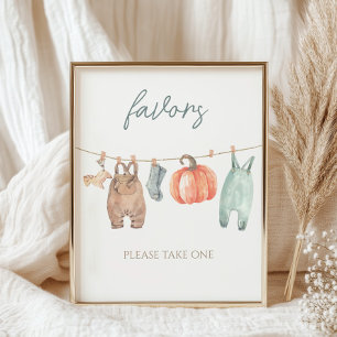 Poster Pequenos Pumpkin Fall Boy Roupas Chás de fraldas F
