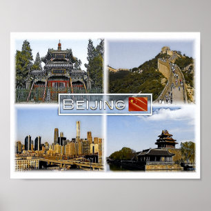 Poster Pequim - China - Mosaico -