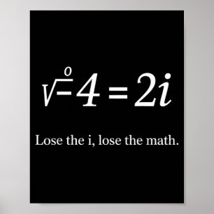 Poster Perca O I Perca A Matemática Camiseta Número Imagi