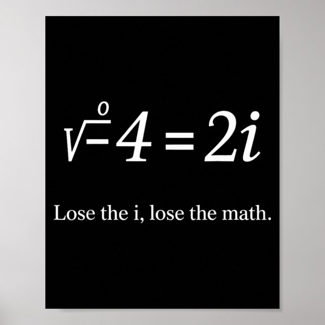 Poster Perca O I Perca A Matemática Camiseta Número Imagi (Frente)
