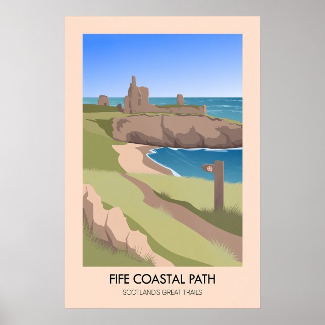 Poster Percurso Costeiro de Fife Scotlands Great Trails P (Frente)