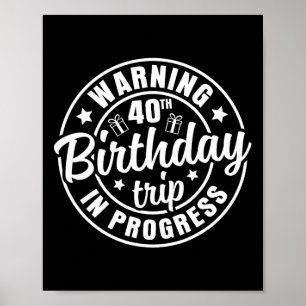 Poster Percurso de aniversário de 40 anos de Advertência 