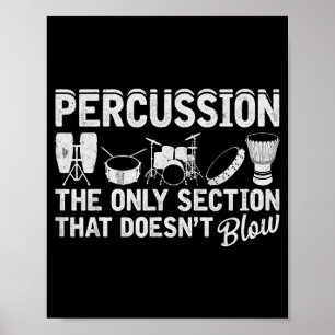 Poster Percussão de Banda Marcial para Baterista Percussi