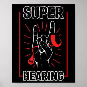Poster Perda Auditiva Conscientização Super Audição Impla