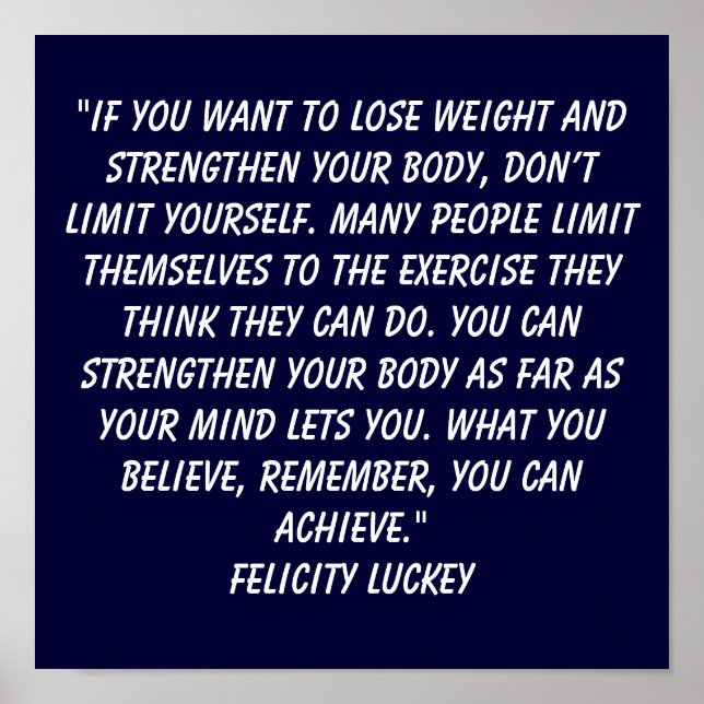 Poster Perda de peso Crenças 8 (Frente)