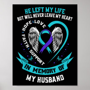 Poster Perda Em Memória Do Meu Marido Conscientização Sob