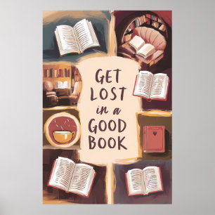 Poster Perder-se num Livro Bom