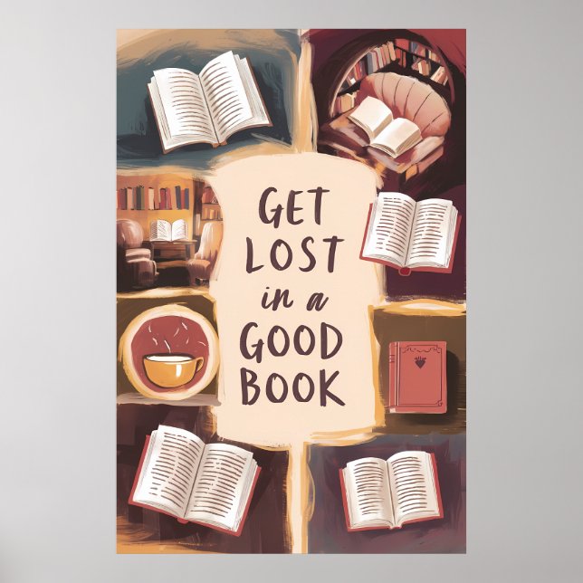 Poster Perder-se num Livro Bom (Frente)