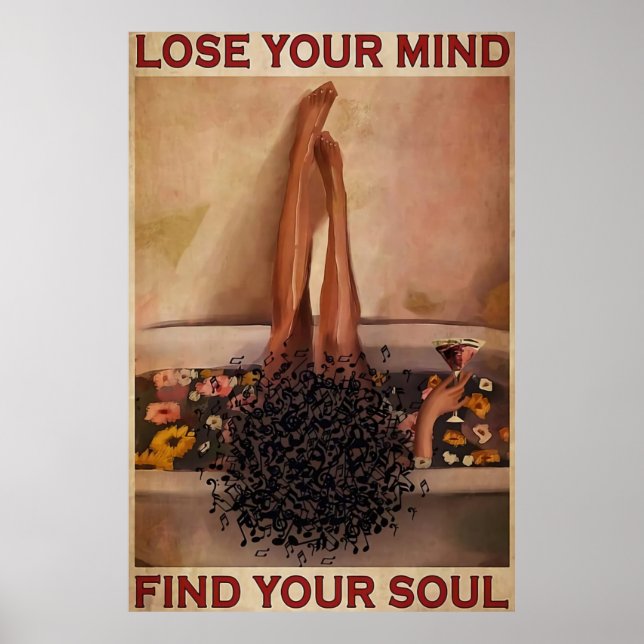 Poster Perder sua mente Encontre sua alma (Frente)