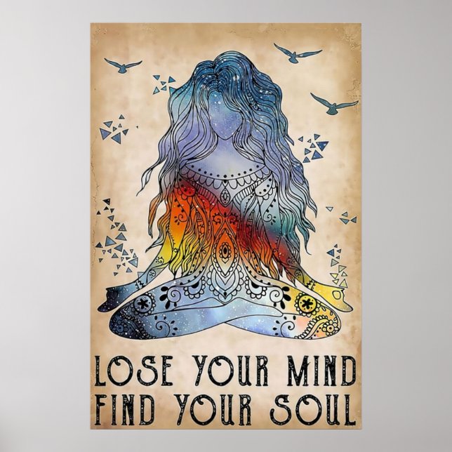 Poster Perder sua mente Encontre sua alma (Frente)