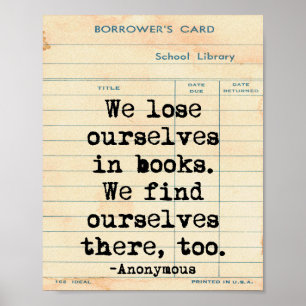 Poster Perderes em Livros Citam Arte de Parede