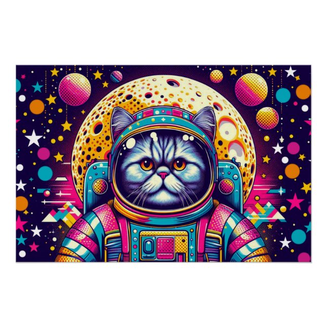 PÓSTER PERDIDO DE GATO PERSO NO ESPAÇO (Frente)