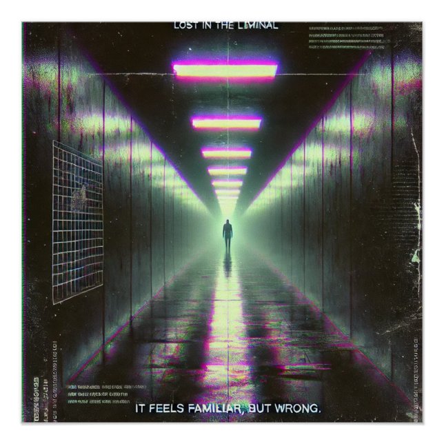 Póster 🖤 "Perdido no Liminal" Weirdcore Poster 🖤 (Frente)