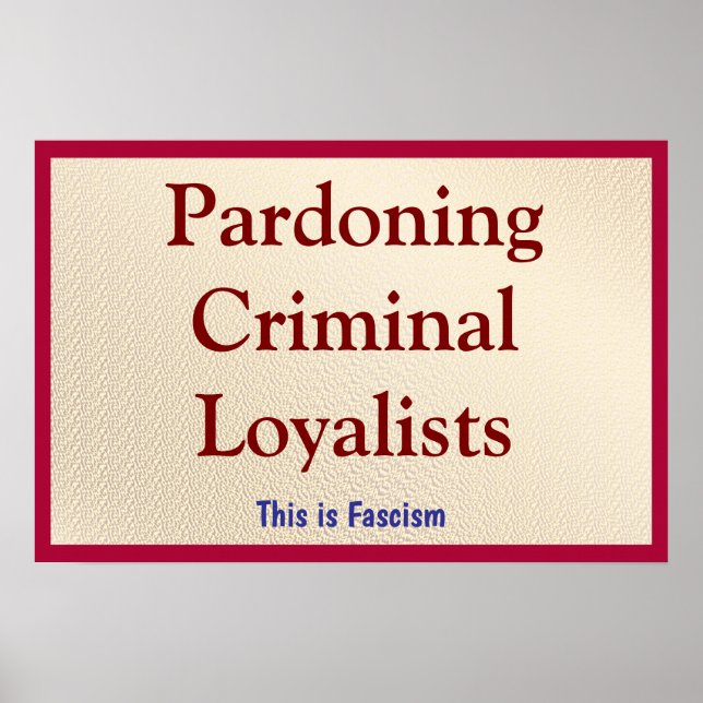 Poster Perdoando Criminosos Lealistas (Frente)