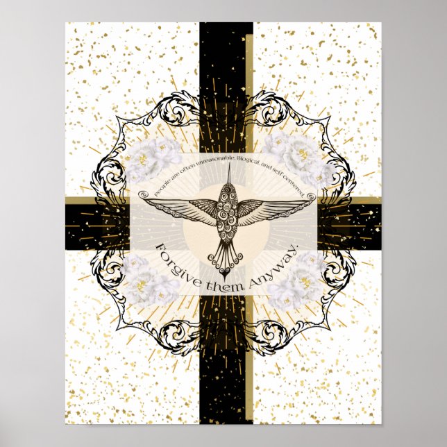 Poster Perdoe-os de qualquer maneira, beija-flor inspirad (Frente)