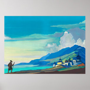 Poster Peregrino da Cidade Radiante por Nicholas Roerich