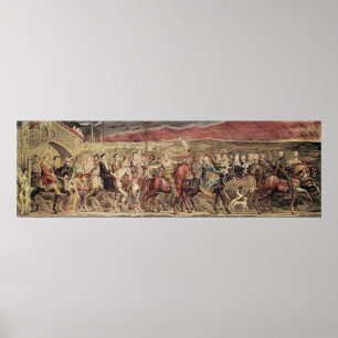 Póster Peregrinos do Canterbury de Chaucer