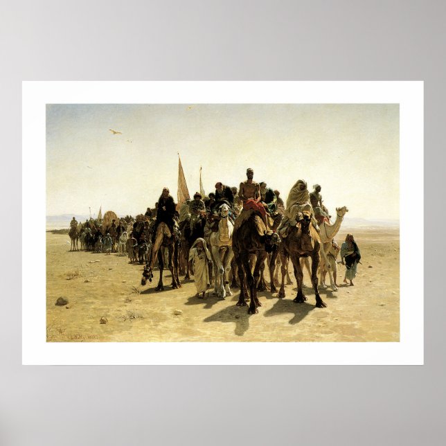 Poster Peregrinos indo a Meca (Frente)