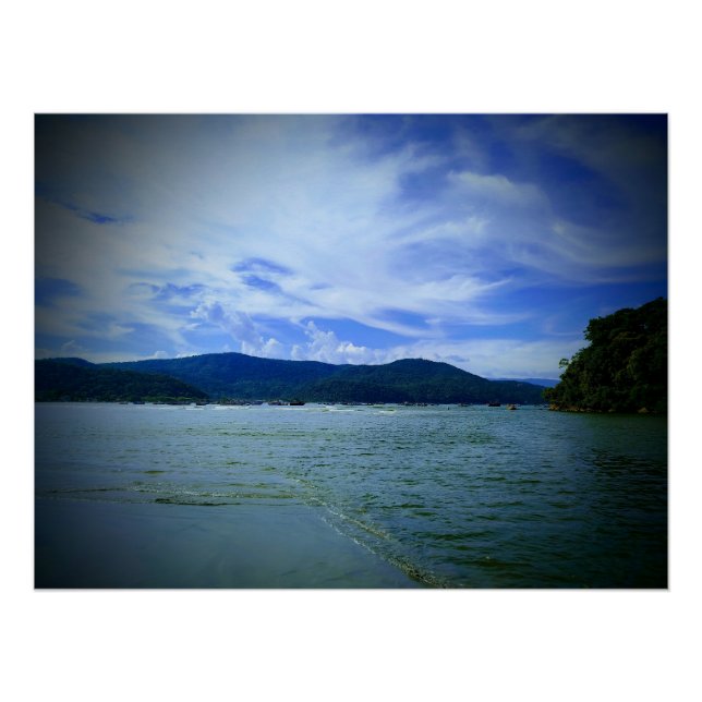 Póster Perequê Beach Guarujá Brasil (Frente)
