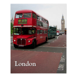 Póster Perfeito London Bus de dois andares