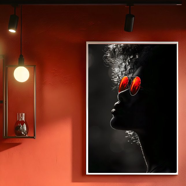 Poster Perfil da Mulher Escura, Foto Moderna, B2L (Criador carregado)