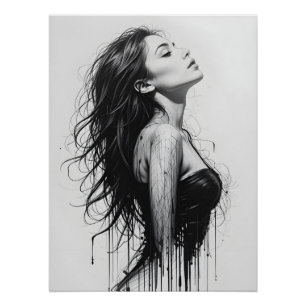 Póster Perfil de movimento dinâmico