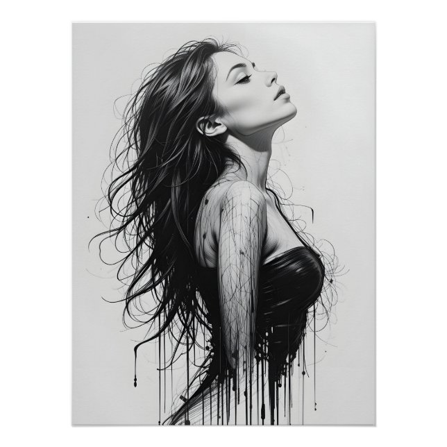 Póster Perfil de movimento dinâmico (Frente)