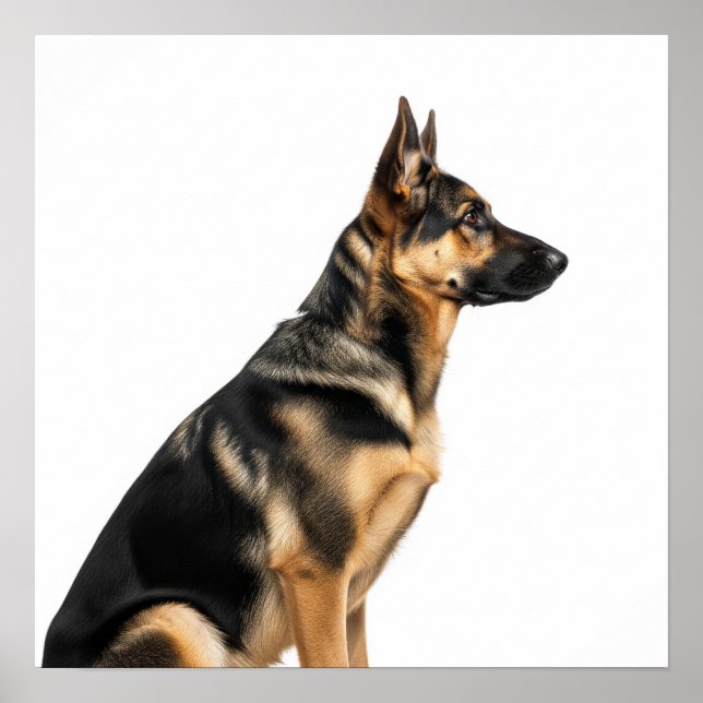 Poster Perfil do german shepherd (Frente)