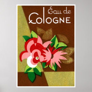 Póster Perfume de 1920 Eau de Água de Colônia