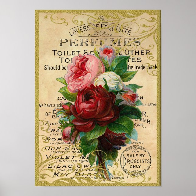 Poster Perfume de Rosas Antigos (Frente)