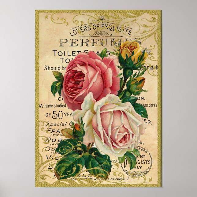 Póster Perfume de Rosas Antigos (Frente)