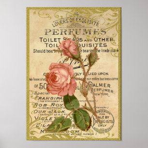 Poster Perfume de Rosas Antigos