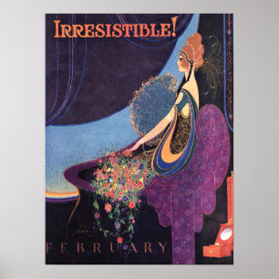 Póster Perfume irresistível de Mavis do art deco