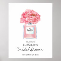 Perfume Peônias Rosa Bridal Shower Boas-Vindas Flo