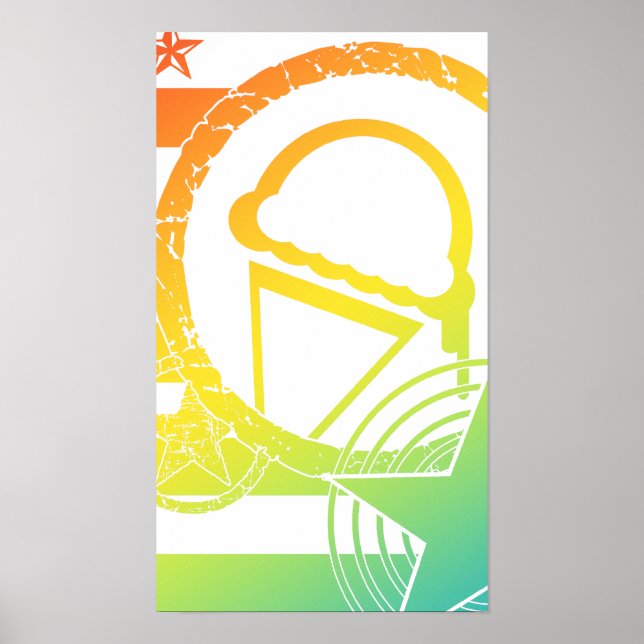 Póster perfuração de sorvete punk (Frente)