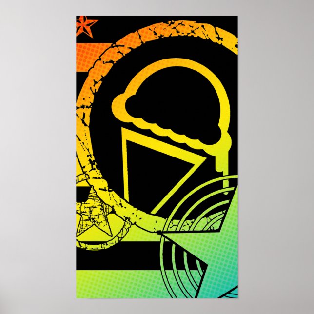 Poster perfuração de sorvete punk (Frente)