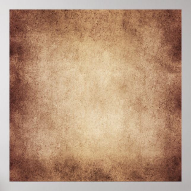Póster Pergaminho de Vintage - Antecipação de Papel Antiq (Frente)