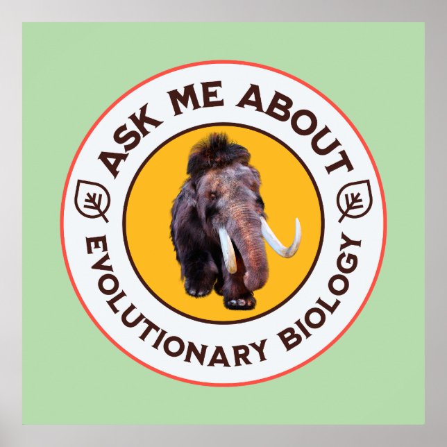Poster Pergunte-Me Sobre A Biologia Evolucionária Wooly M (Frente)