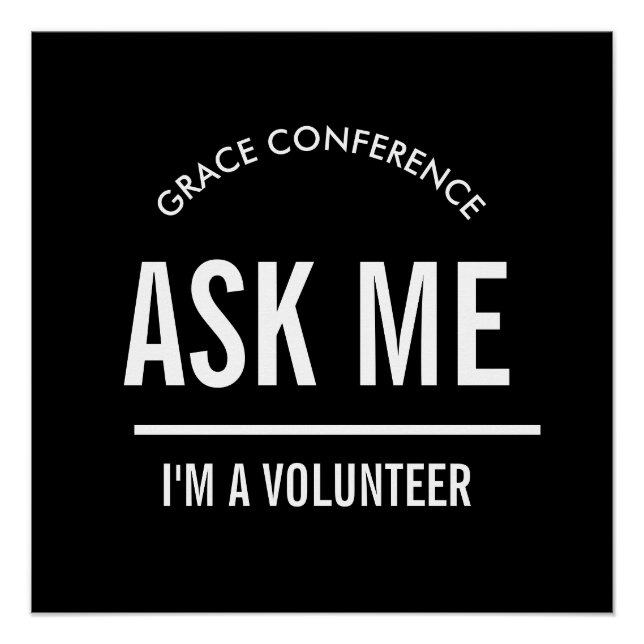 Póster Pergunte-me sou um voluntário  (Frente)