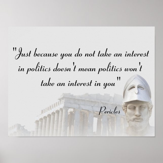 Poster Pericles Citação Política (Frente)