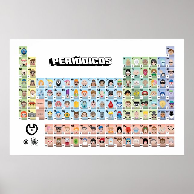 Póster PERIÓDICOS Emoji - Periódica Completa (Frente)