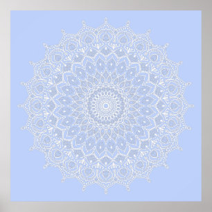 Poster Periwinkle Mandala - Bora em Juniper Berry