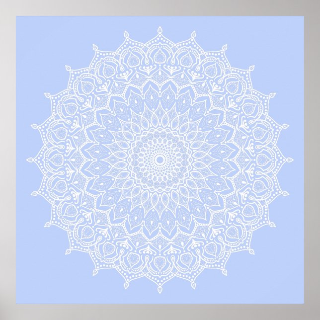Poster Periwinkle Mandala - Bora em Juniper Berry (Frente)