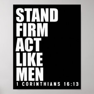Poster Permaneçam Firmes E Ajam Como Homens 1 Coríntios 1