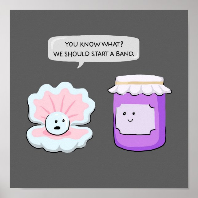 Poster Pérola E Emperramento Começam Uma Banda (Frente)