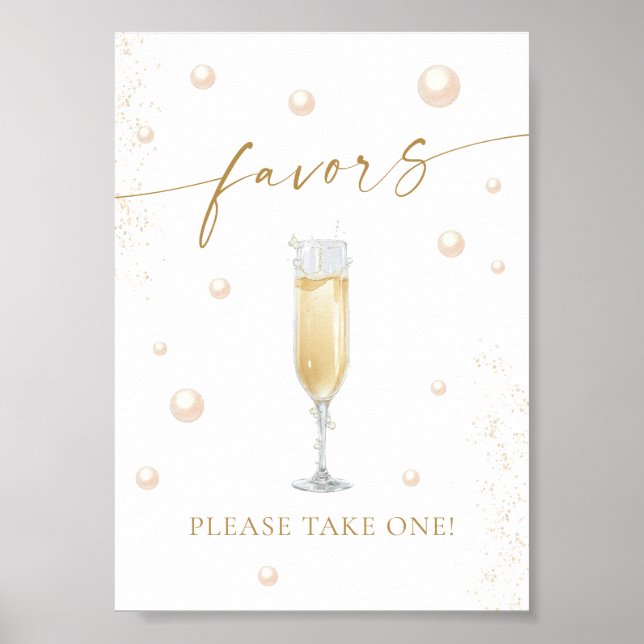 Poster Pérolas e Chás de panela Prosecco (Frente)