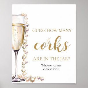 Poster Pérolas e Prosecco Adivinham Quantos Jogos de Cork