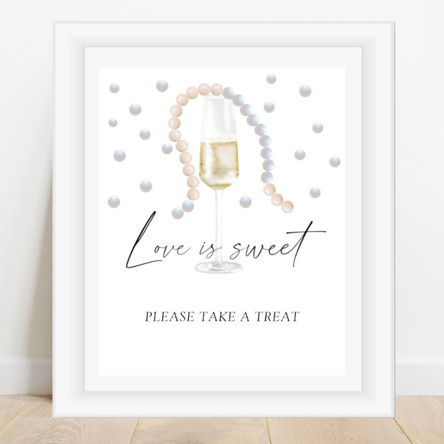 Poster Pérolas e Prosecco O amor é doce   (Criador carregado)