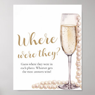 Poster Pérolas e Prosecco Onde Estavam Chás de panela